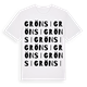 White t-shirt med Grönsi ordlek t-shirt