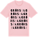 Pink Cotton t-shirt med Grönsik ordlek t-shirt