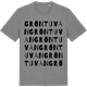 Mid Heather Gray t-shirt med Gröntuvan ordlek t-shirt