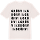 Vintage White t-shirt med Grönvik ordlek t-shirt