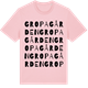Pink Cotton t-shirt med Gropagården ordlek t-shirt