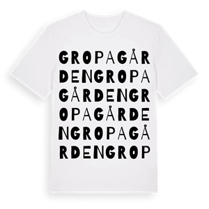 Gropagården ordlek t-shirt – ekologisk bomull t-shirt från Pinshirt