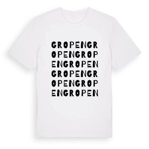 Gropen ordlek t-shirt – ekologisk bomull t-shirt från PinShirt