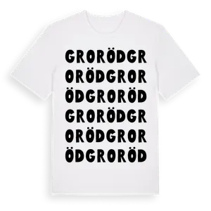 Groröd ordlek t-shirt – ekologisk bomull t-shirt från Pinshirt