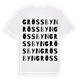 White t-shirt med Grössbyn ordlek t-shirt