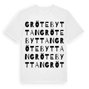 Grötebyttan ordlek t-shirt – ekologisk bomull t-shirt från Pinshirt