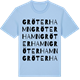 Blue Soul t-shirt med Gröter hamn ordlek t-shirt