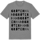 Mid Heather Gray t-shirt med Gröter hamn ordlek t-shirt