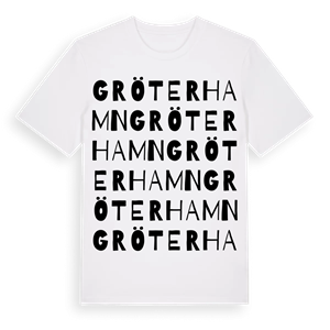 Gröter hamn ordlek t-shirt – ekologisk bomull t-shirt från Pinshirt
