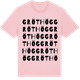 Pink Cotton t-shirt med Gröthög ordlek t-shirt