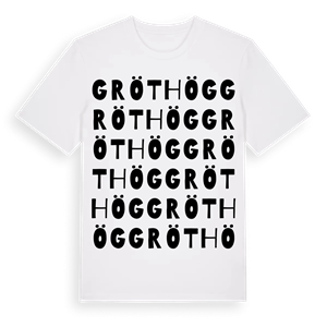 Gröthög ordlek t-shirt – ekologisk bomull t-shirt från Pinshirt
