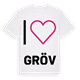Jag älskar Gröv t-shirt stort tryck