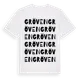 White t-shirt med Gröven ordlek t-shirt