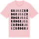 Pink Cotton t-shirt med Grubberöd ordlek t-shirt