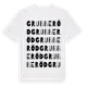 White t-shirt med Grubberöd ordlek t-shirt