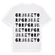 White t-shirt med Grubbetorp ordlek t-shirt