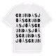 White t-shirt med Grundasjöås ordlek t-shirt
