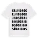 White t-shirt med Grundsö ordlek t-shirt