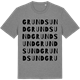 Mid Heather Gray t-shirt med Grundsund ordlek t-shirt