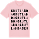 Pink Cotton t-shirt med Grutlanda ordlek t-shirt