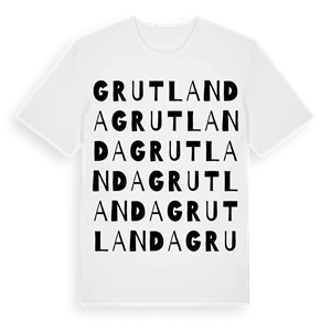Grutlanda ordlek t-shirt – ekologisk bomull t-shirt från Pinshirt