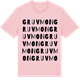 Pink Cotton t-shirt med Gruvmon ordlek t-shirt