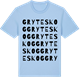 Blue Soul t-shirt med Gryteskog ordlek t-shirt