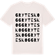 Vintage White t-shirt med Gryteskog ordlek t-shirt