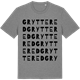 Mid Heather Gray t-shirt med Gryttered ordlek t-shirt