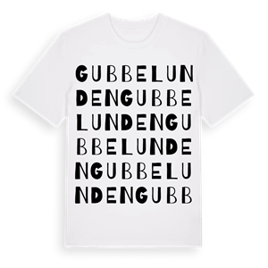 Gubbelunden ordlek t-shirt – ekologisk bomull t-shirt från Pinshirt
