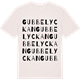 Vintage White t-shirt med Gubbelyckan ordlek t-shirt