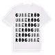 White t-shirt med Gubberöd ordlek t-shirt