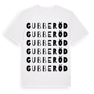 Gubberöd ordlek t-shirt – ekologisk bomull t-shirt från Pinshirt