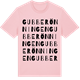 Pink Cotton t-shirt med Gubberönningen ordlek t-shirt