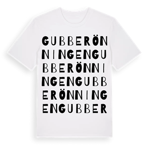 Gubberönningen ordlek t-shirt – ekologisk bomull t-shirt från Pinshirt