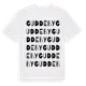White t-shirt med Guddeby ordlek t-shirt