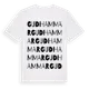 White t-shirt med Gudhammar ordlek t-shirt