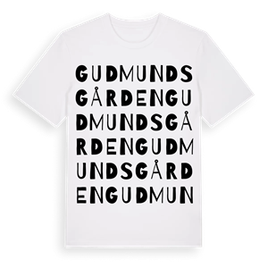 Gudmundsgården ordlek t-shirt – ekologisk bomull t-shirt från Pinshirt