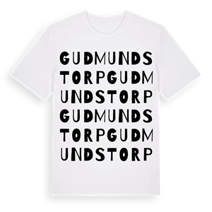 Gudmundstorp ordlek t-shirt – ekologisk bomull t-shirt från Pinshirt