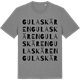 Mid Heather Gray t-shirt med Gula skären ordlek t-shirt