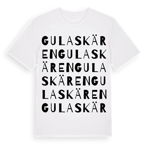Gula skären ordlek t-shirt – ekologisk bomull t-shirt från Pinshirt