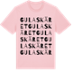 Pink Cotton t-shirt med Gula skäret ordlek t-shirt