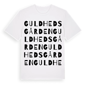 Guldhedsgården ordlek t-shirt – ekologisk bomull t-shirt från Pinshirt