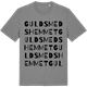 Mid Heather Gray t-shirt med Guldsmedshemmet ordlek t-shirt