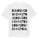 White t-shirt med Guldsmedshemmet ordlek t-shirt