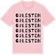 Pink Cotton t-shirt med Gule sten ordlek t-shirt