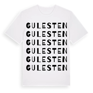 Gule sten ordlek t-shirt – ekologisk bomull t-shirt från Pinshirt