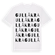 White t-shirt med Gullåkra ordlek t-shirt