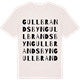 Vintage White t-shirt med Gullbrandsbyn ordlek t-shirt