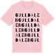 Pink Cotton t-shirt med Gulldalen ordlek t-shirt